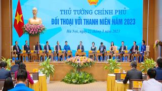 Thủ tướng Phạm Minh Chính đối thoại với thanh niên toàn quốc