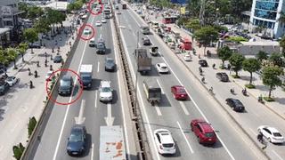 Vẫn còn tình trạng vi phạm tại làn đường khẩn cấp