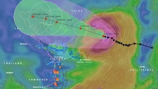 Bão Talim di chuyển về phía Tây Bắc Trung Quốc với cường độ tăng dần