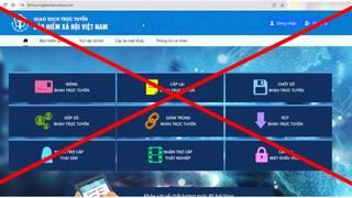 Cảnh báo trang web giả mạo Cổng dịch vụ công ngành BHXH Việt Nam
